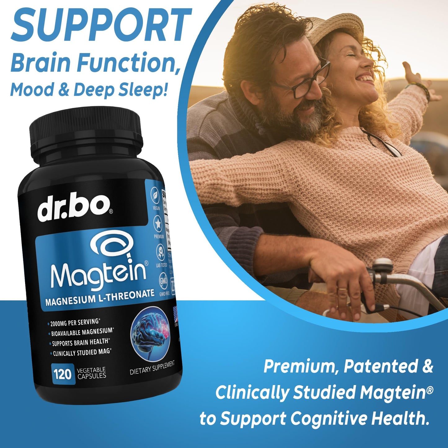 DR. BO Magnesium L-Threonate Magtein 120 Capsules