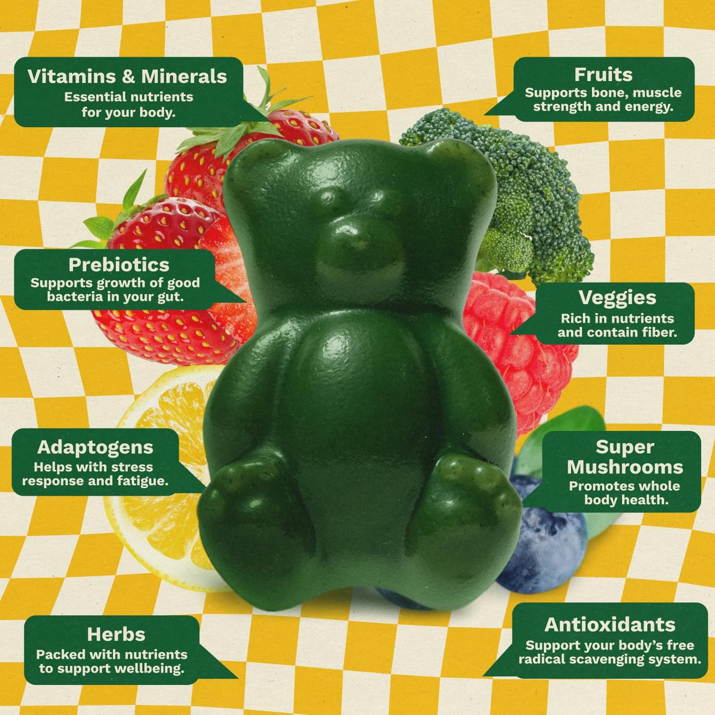 Grüns Kids Multivitamin Greens Gummies 168