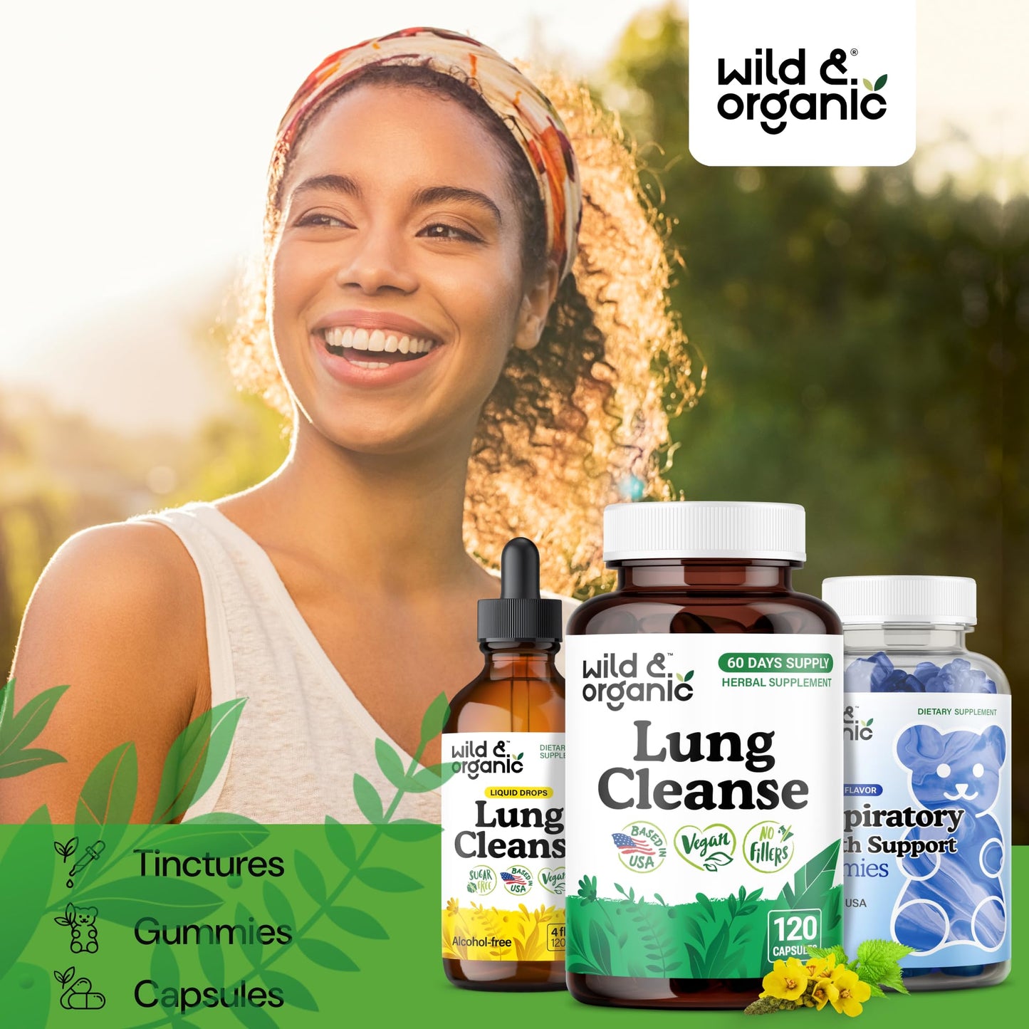 Wild & Organic Lung Cleanse Capsules, 120 Count