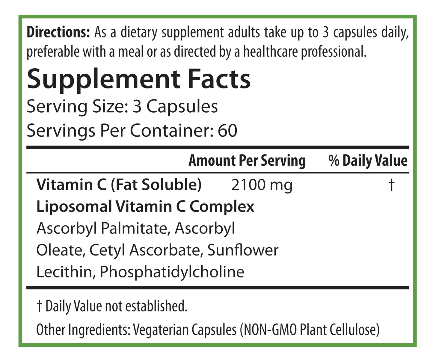 PURE Liposomal Vitamin C 2100mg Capsules, 180 Count