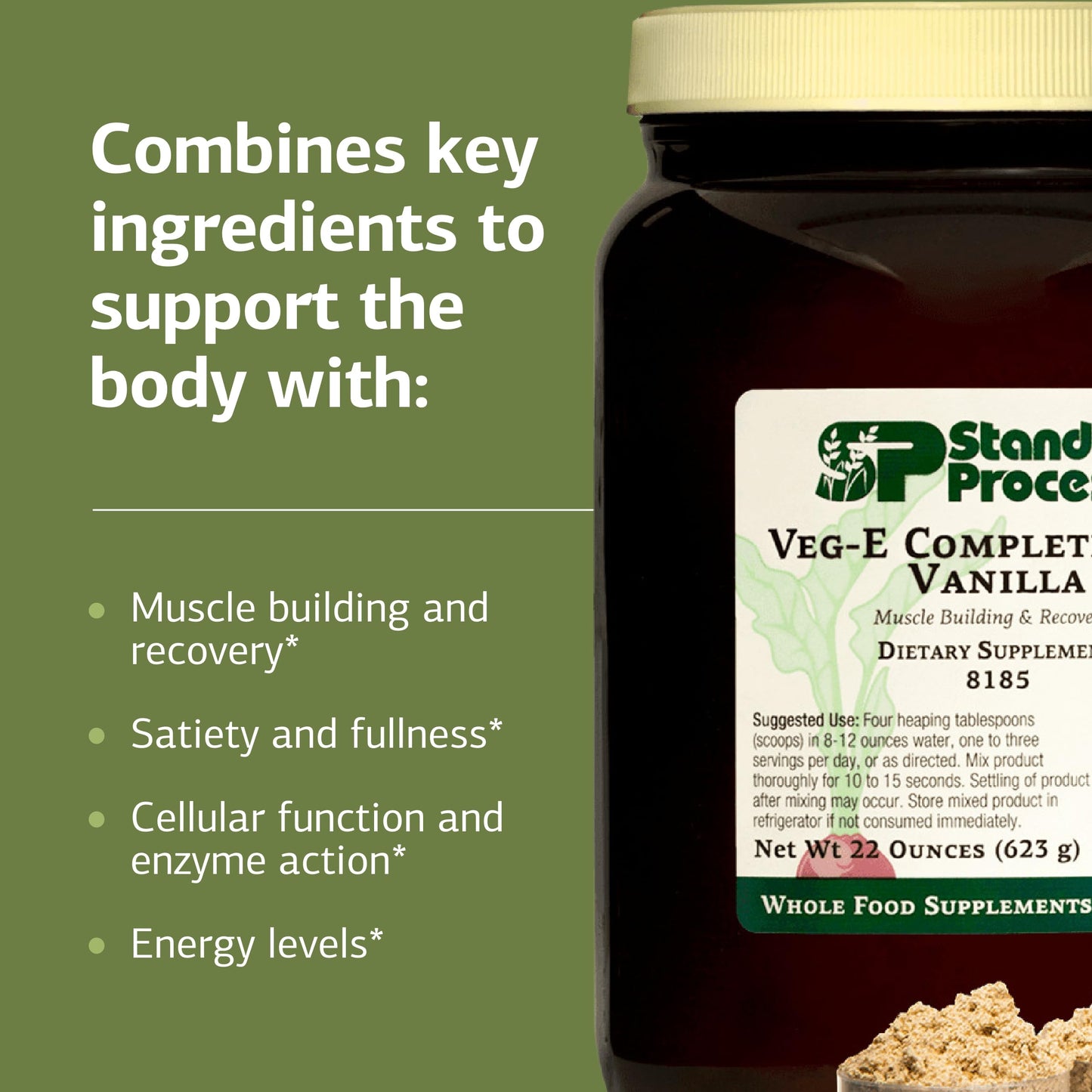 Standard Process Inc Veg-E Complete Pro Protein Powder 22 Servings