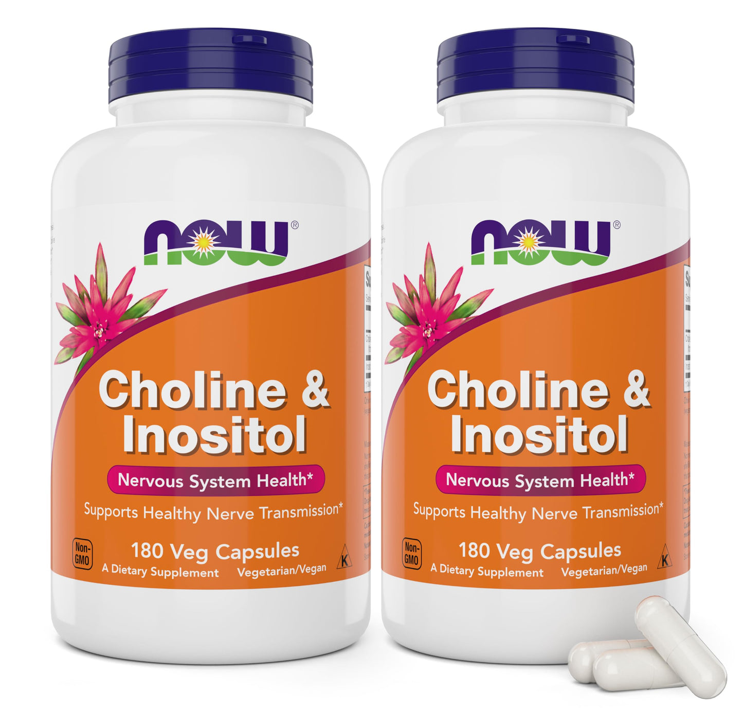 NOW Foods Choline & Inositol Capsules, 360 Count