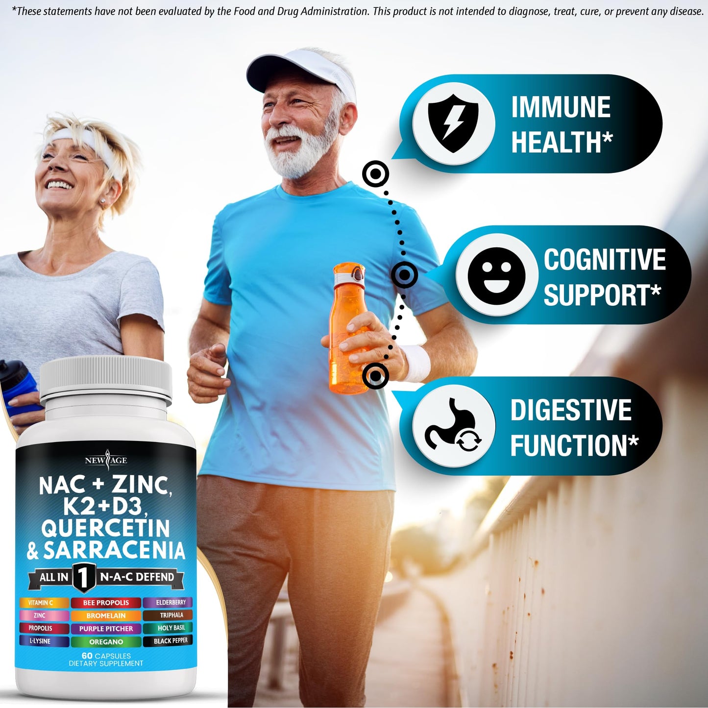 NEW AGE N-Acetyl Cysteine Capsule, 60 Count