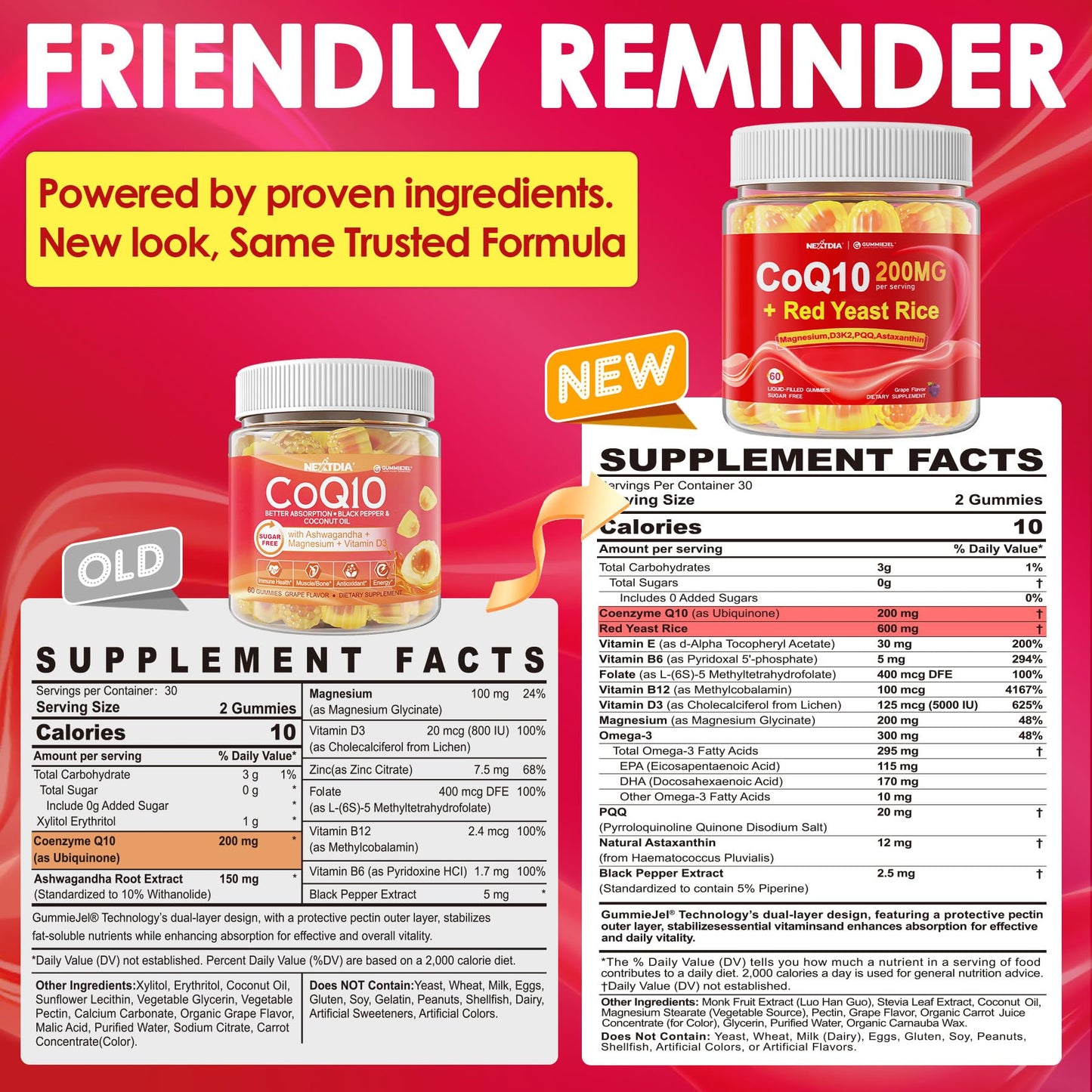 Nextdia CoQ10 Gummies 200mg, 60 Count