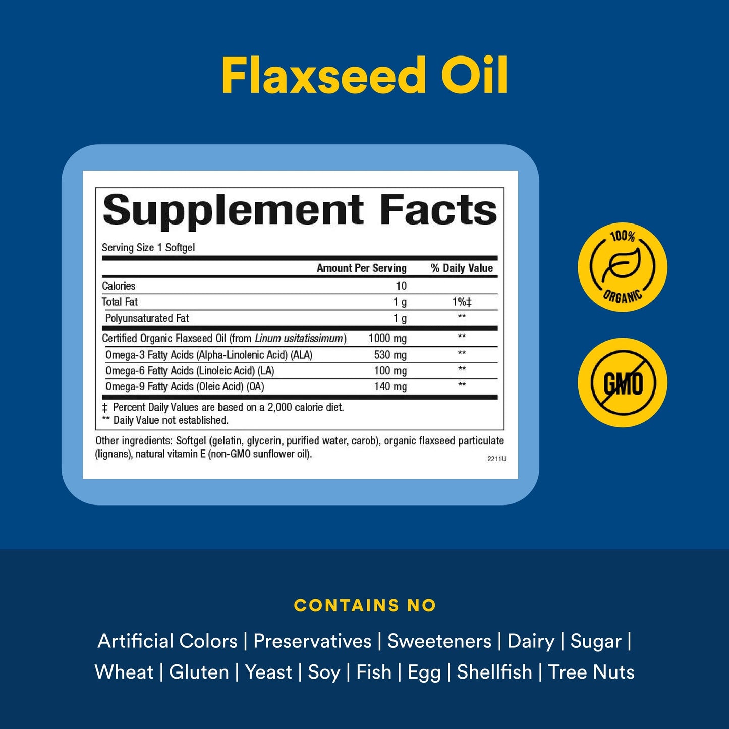 Natural Factors Omega Factors Flaxseed Oil Softgels 180