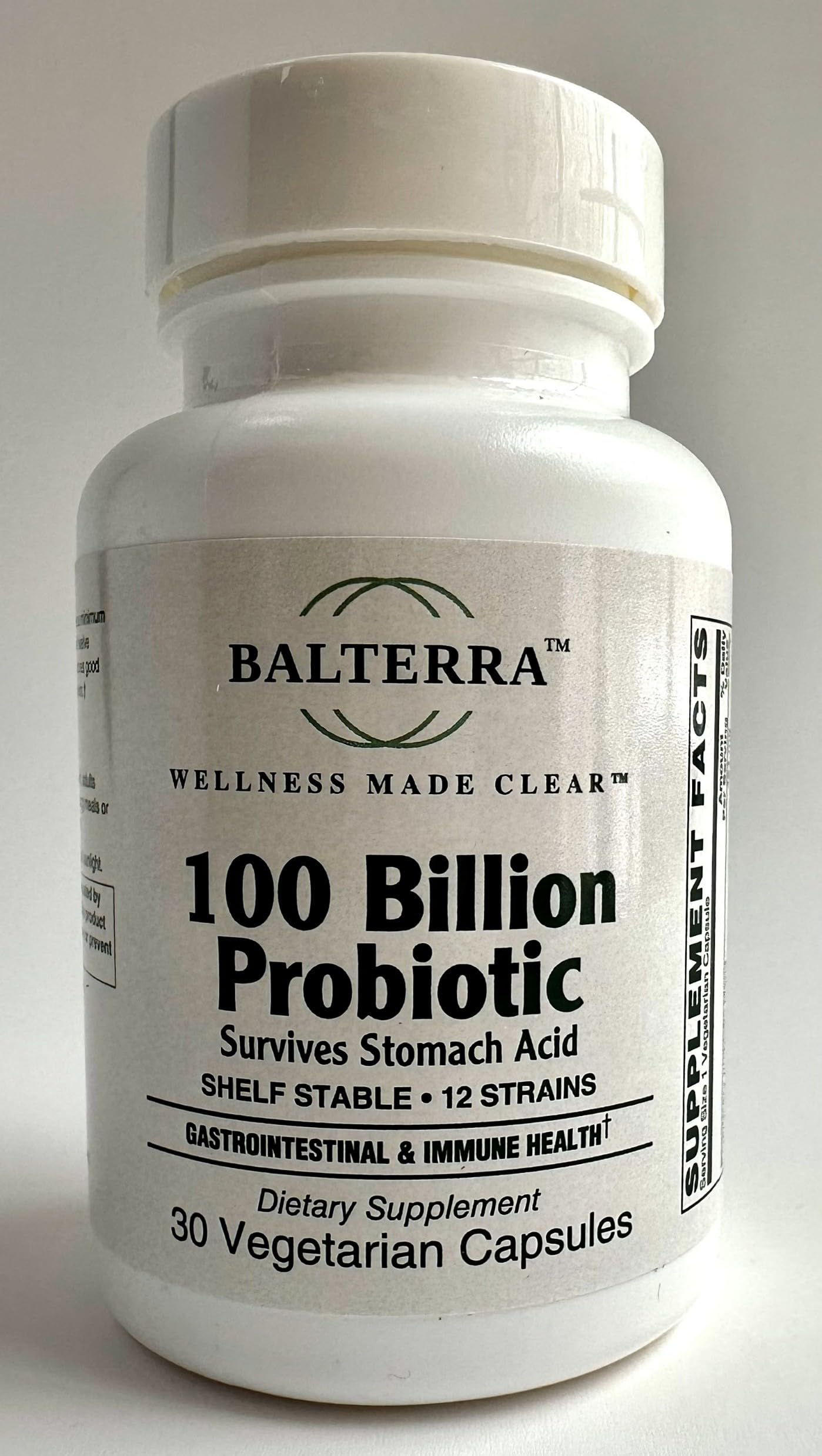 Wellness Made Clear 100 Billion Probiotic by Balterra Capsules 30