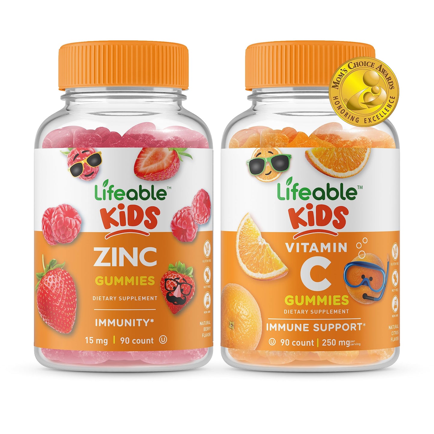 Lifeable Zinc + Vitamin C Kids Gummies, 180 Gummies