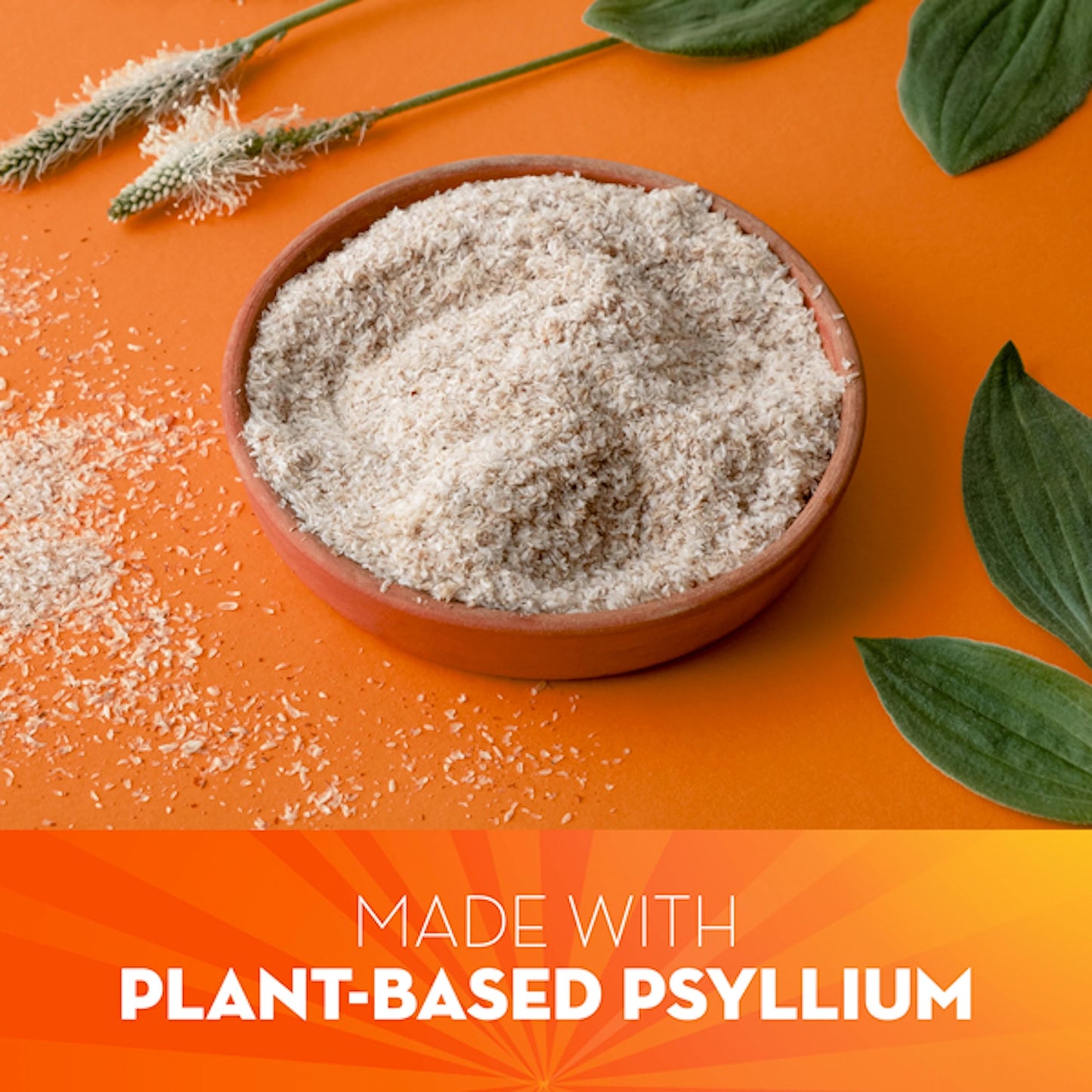 Metamucil 4-in-1 Psyllium Husk GLP-1 Friendly Fiber Supplement Orange Flavored Powder, 36.8 oz