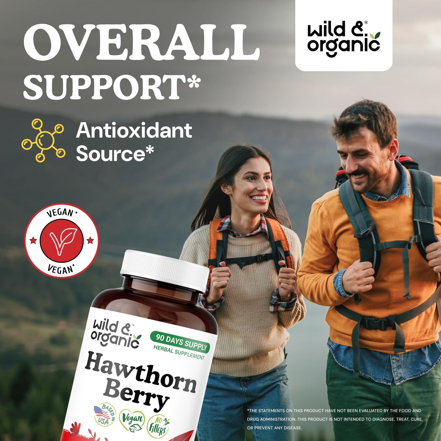 Wild & Organic Hawthorn Berry Capsules 180 Count