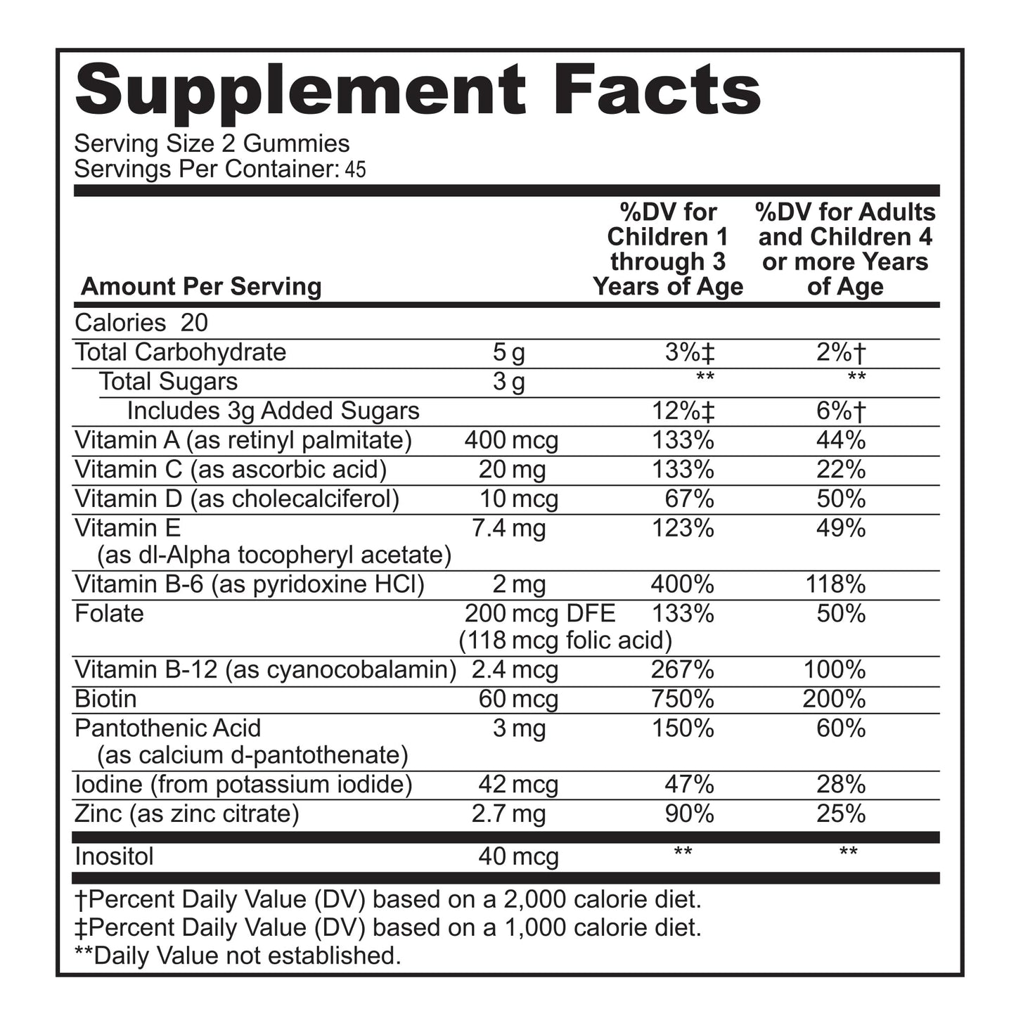 Defender Mami Kids Vitamin Gummies Multivitamin & Mineral Formula Gummy 90 Count