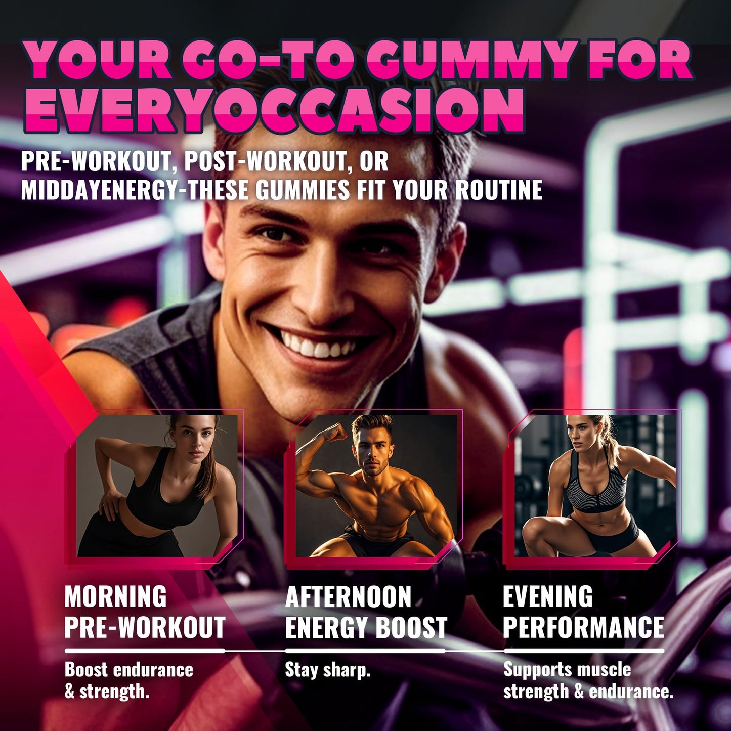 GlucoBio Creatine Monohydrate Gummies (5g) 135 Count