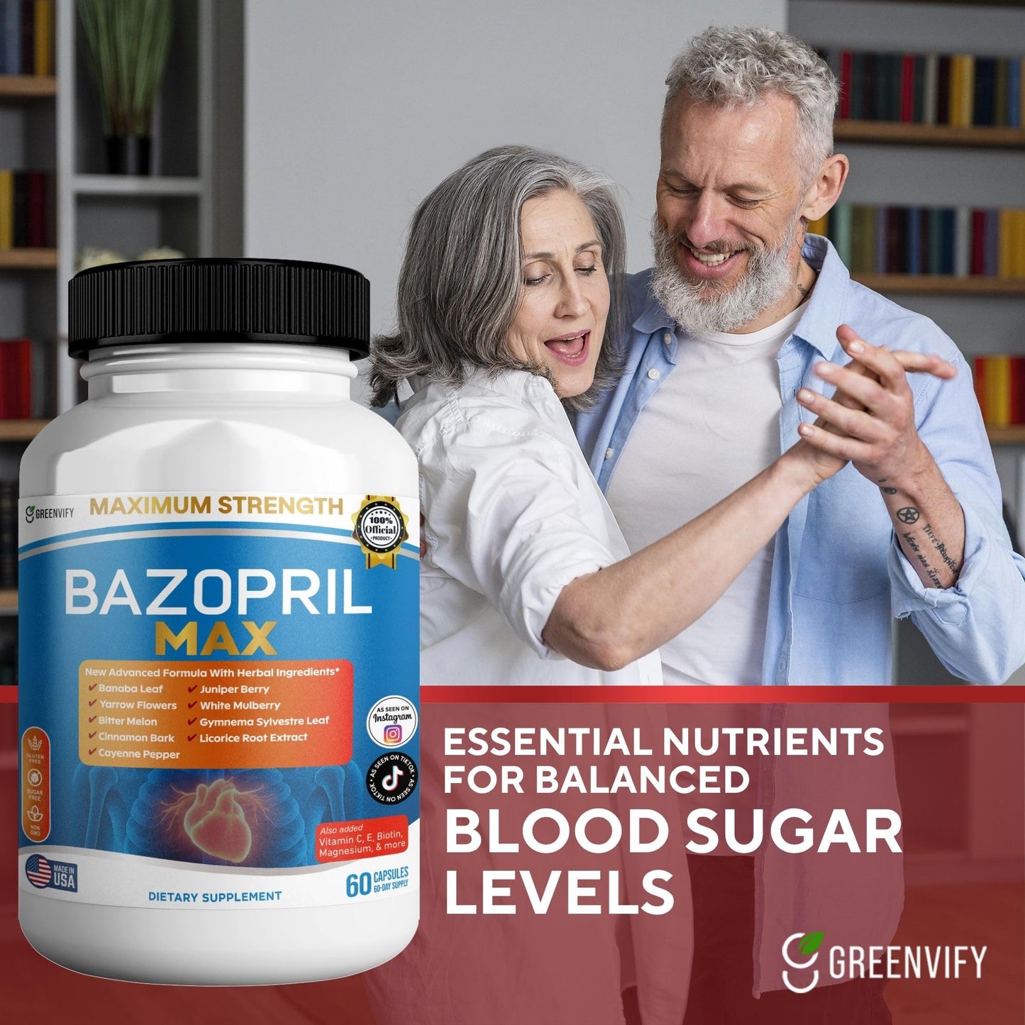 GREENVIFY Bazopril Max Maximum Strength Dietary Supplement 180 Capsules