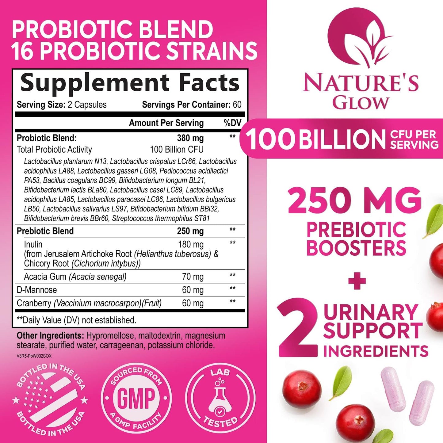 Nature's Glow Probiotics For Women Capsule 120 Count