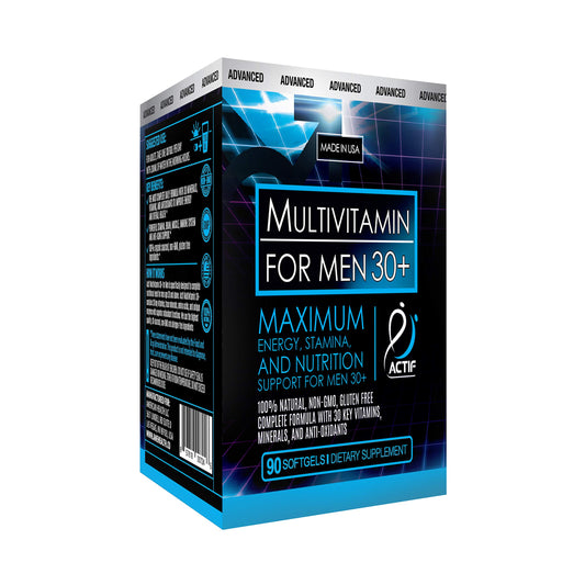 ACTIF Organic Multivitamin for Men Age 30+ with 30 Organic Vitamins and Organic Herbs Softgel, 1 Count