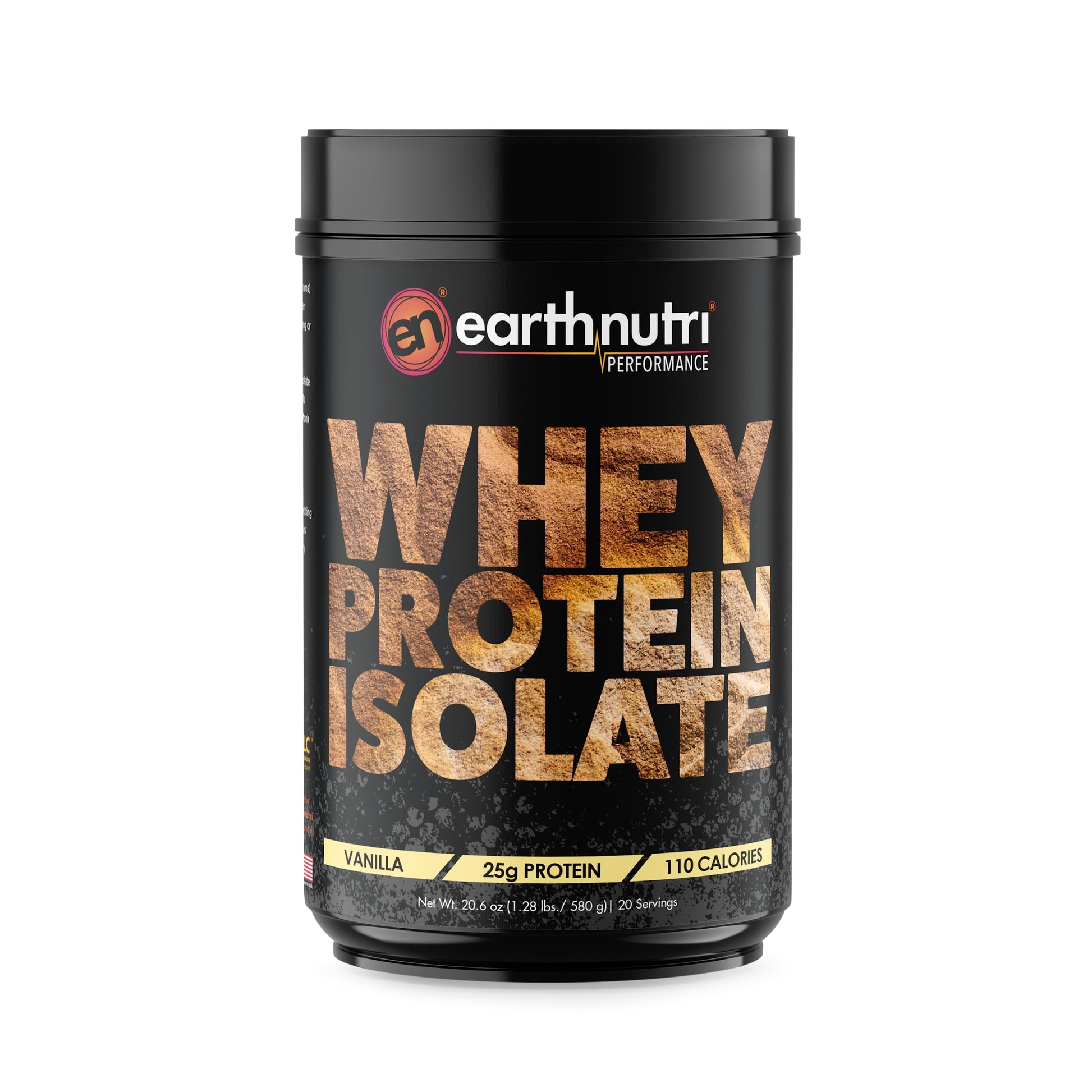 EarthNutri Whey Isolate Protein Powder Vanilla Flavor, 20 Servings
