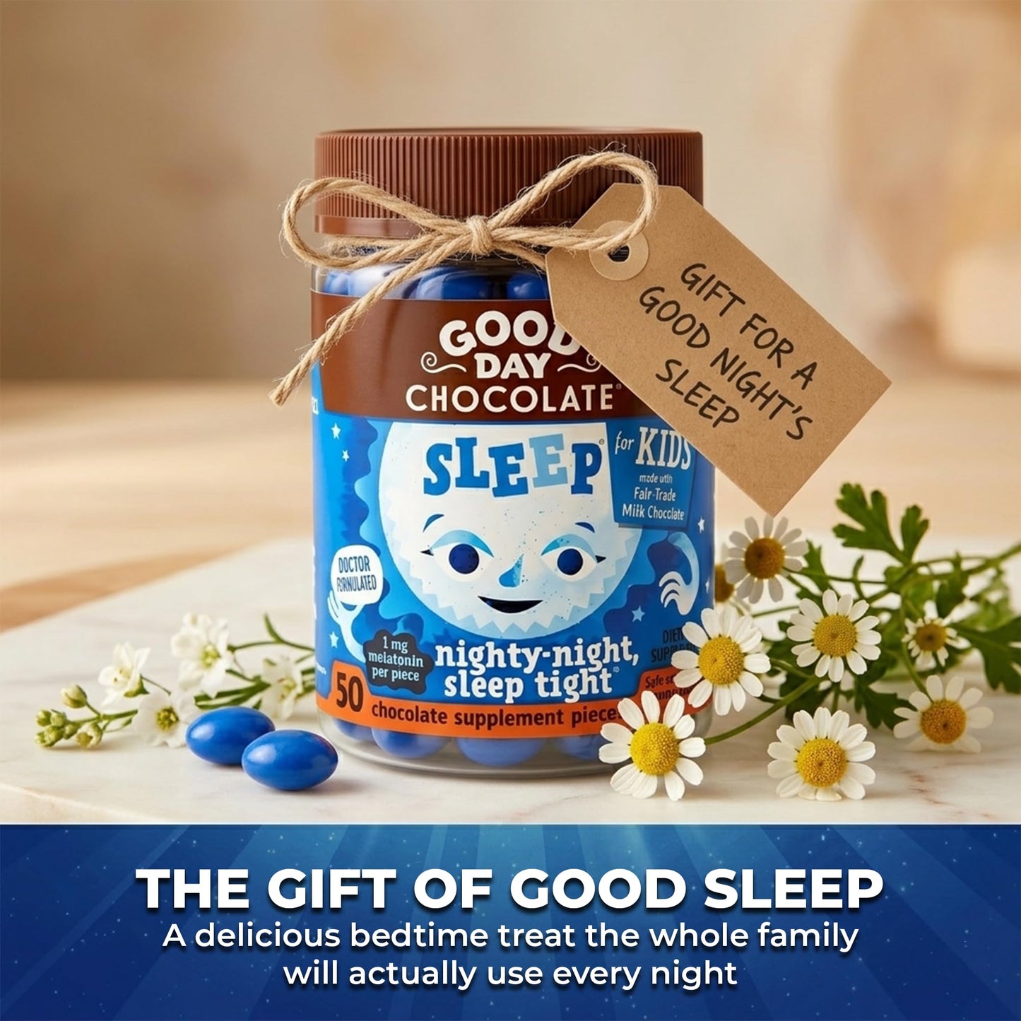 Good Day Chocolate Melatonin for Kids Chewable 100