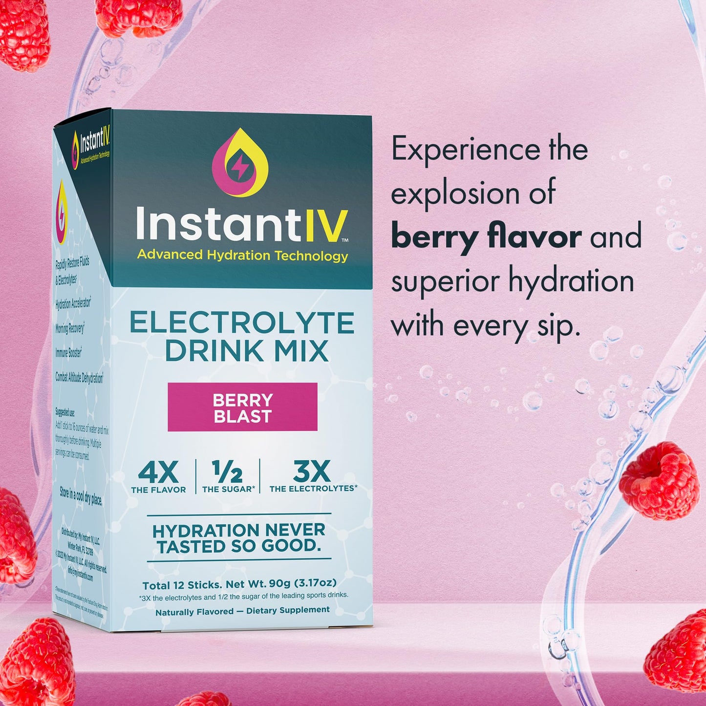 Instant IV Electrolytes Powder Berry Blast, 84