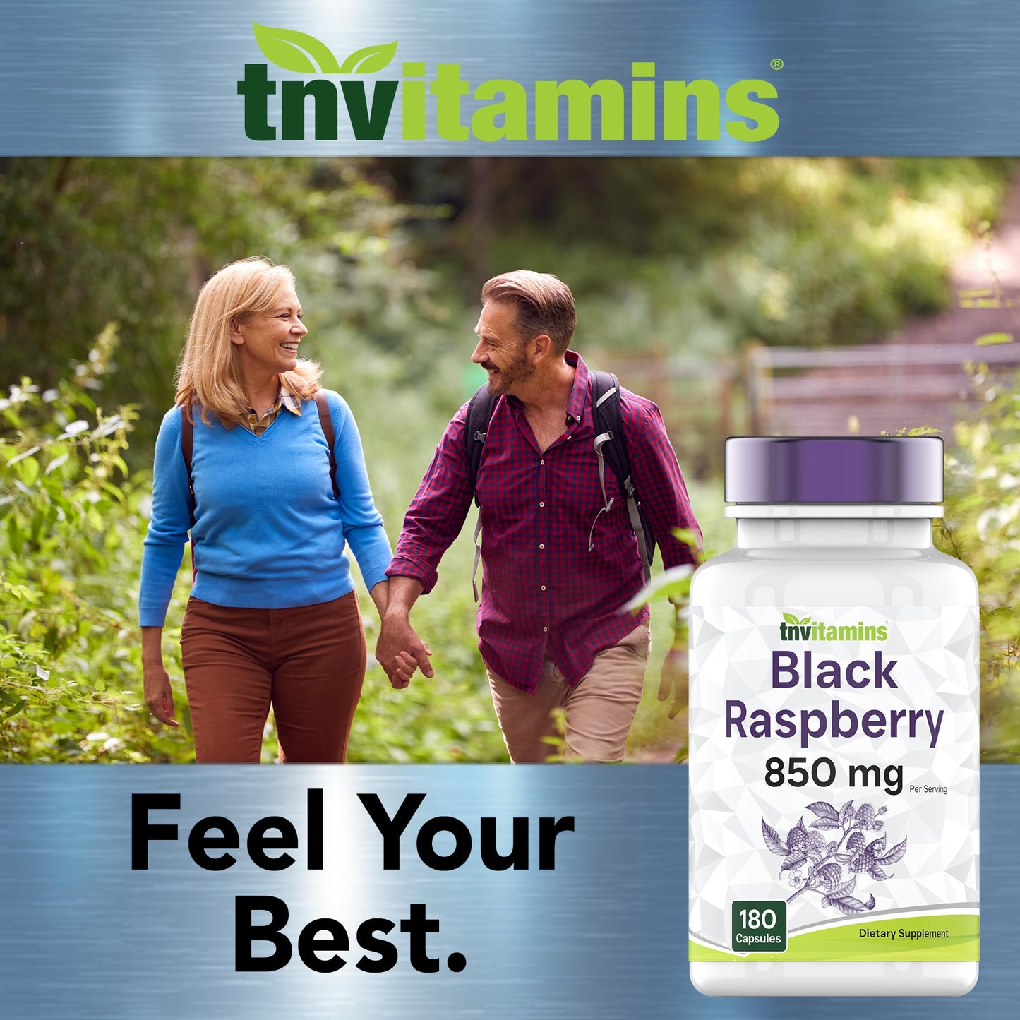tnvitamins Black Raspberry Capsules 850mg Per Serving, 180 Capsules