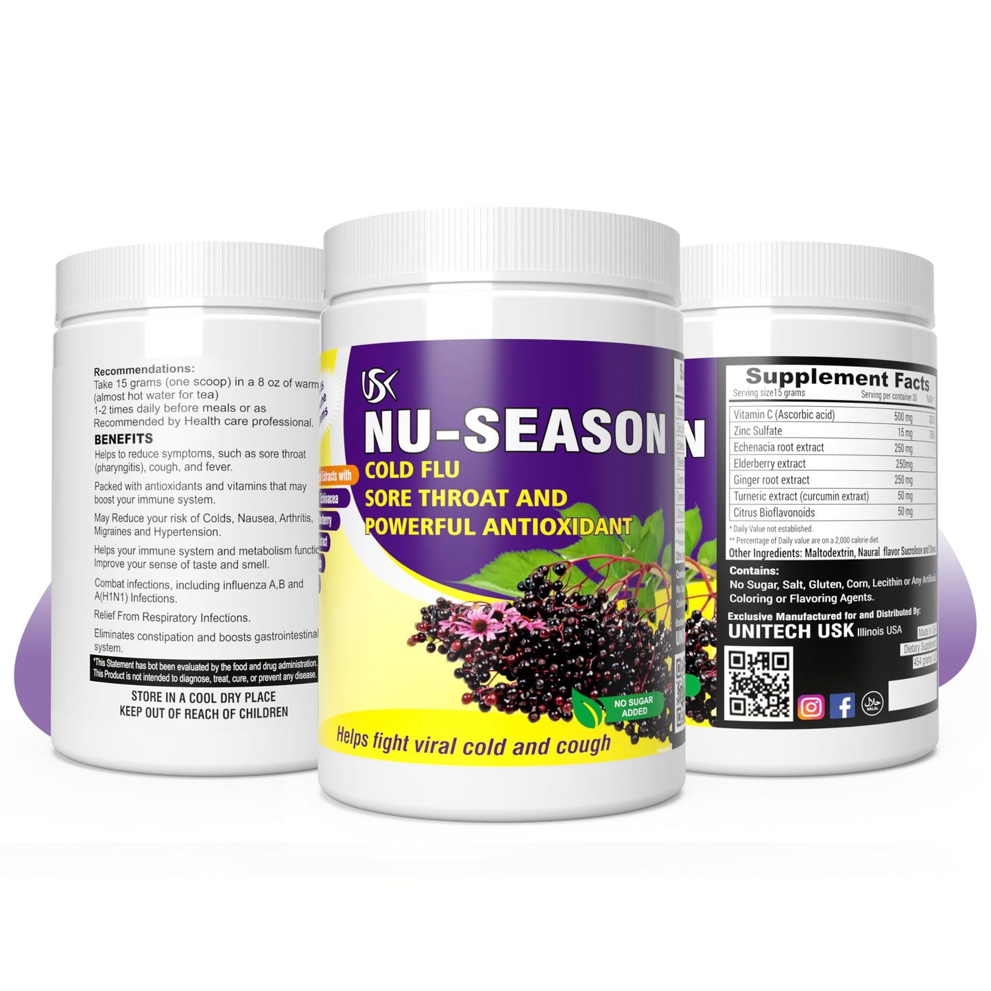 USK NU-Season Immune Support Supplement Powder 16 oz