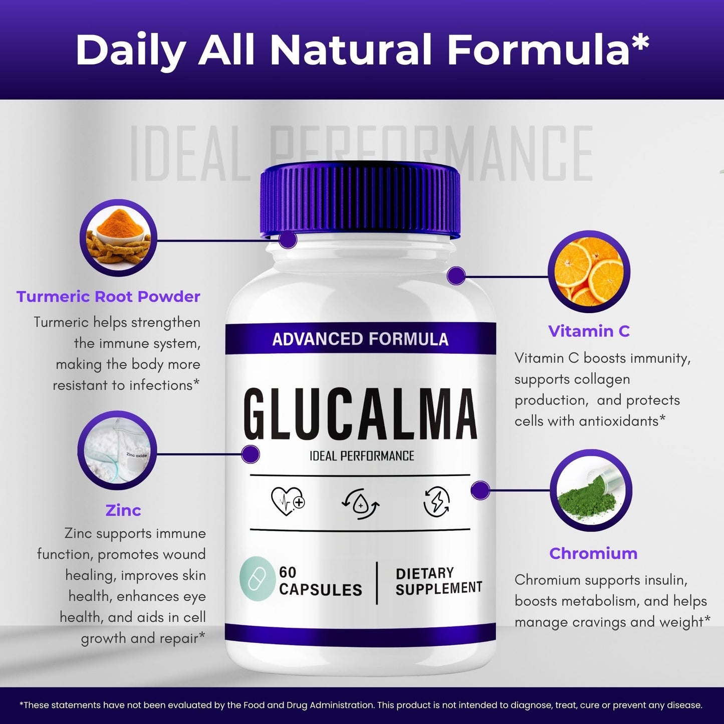 IDEAL PERFORMANCE Glucalma Capsules 60 Capsules