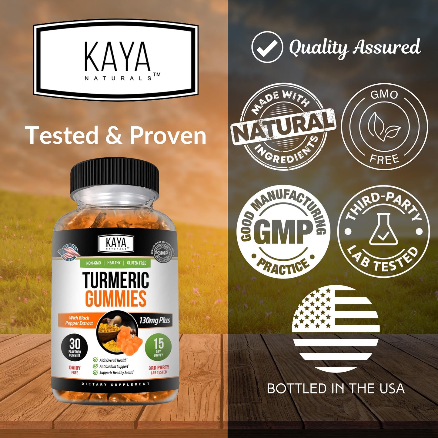 Kaya Naturals Turmeric Curcumin Capsule 30 Count