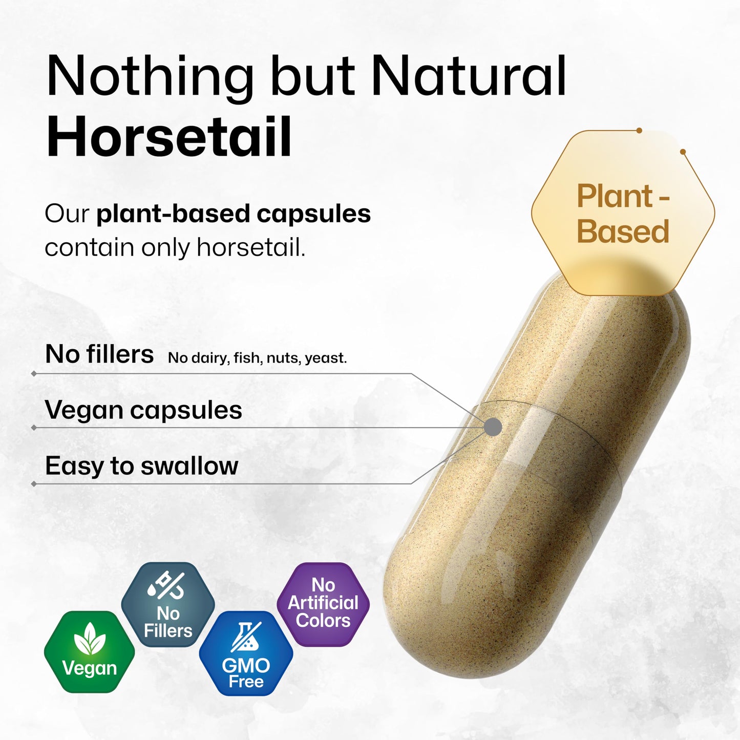 BIO KRAUTER Horsetail Supplement for Hair, Skin & Nails Capsules 800 mg per Serving, 100 Count