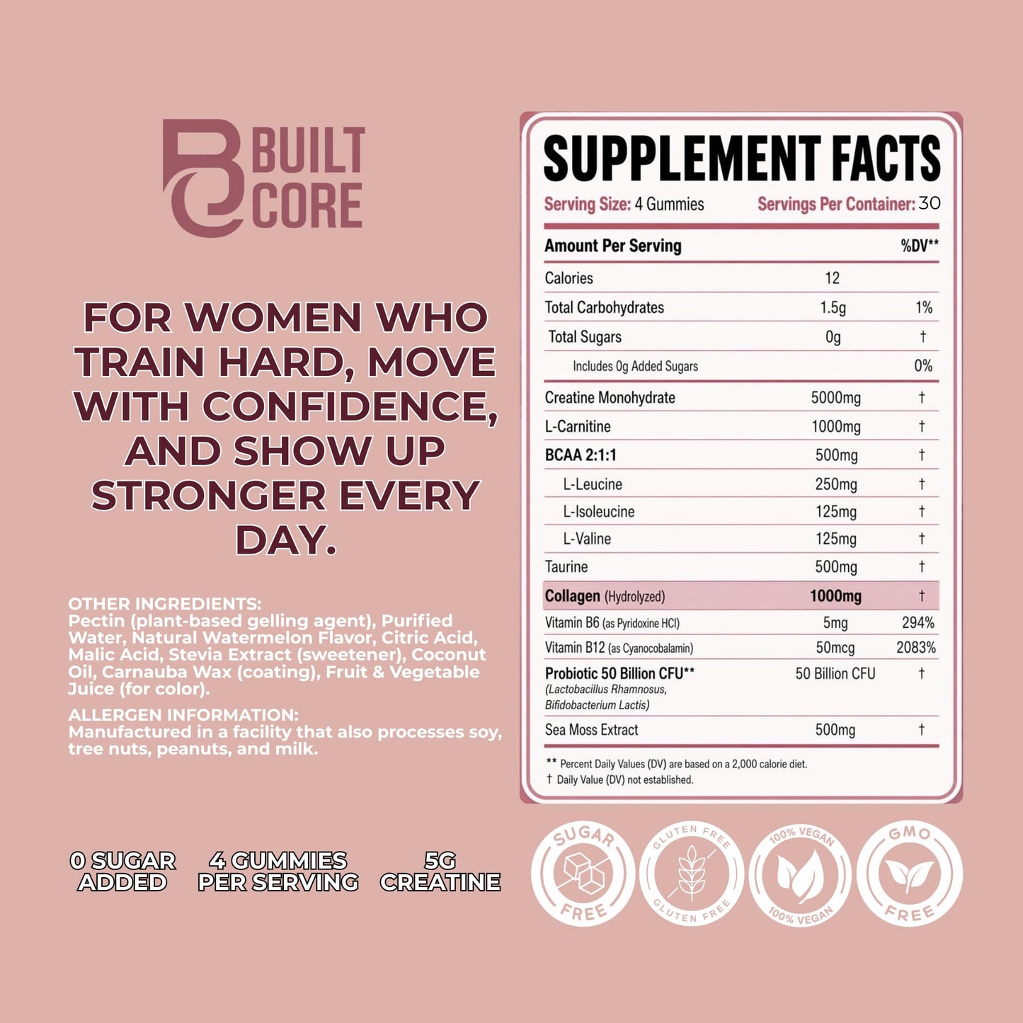 BuiltCore Creatine Gummies Gummy 120