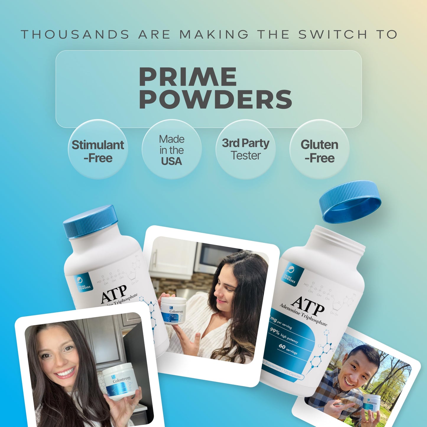 Prime Powders ATP Capsules, 120 Count
