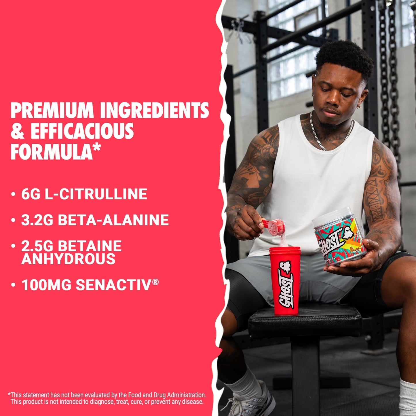 GHOST Legend Pre-Workout Powder, 23.3 oz