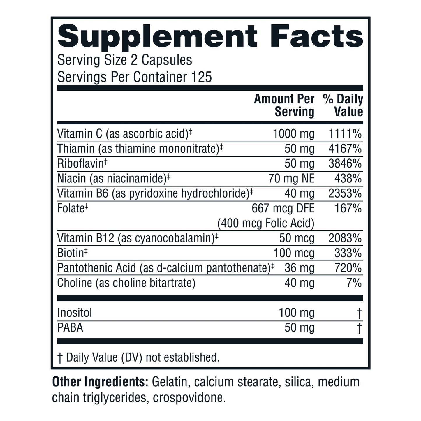 Twinlab Stress B-Complex Capsules, 250 Capsules