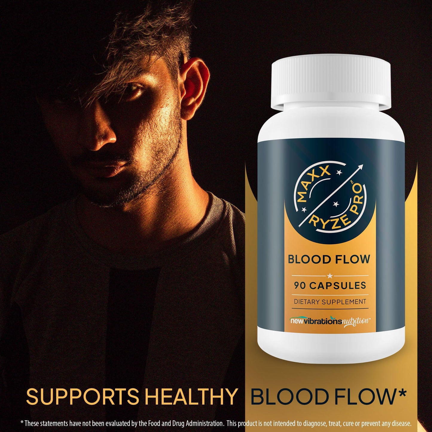 New Vibrations Nutrition Blood Flow Maxx Ryze Pro Capsule, 90 Count