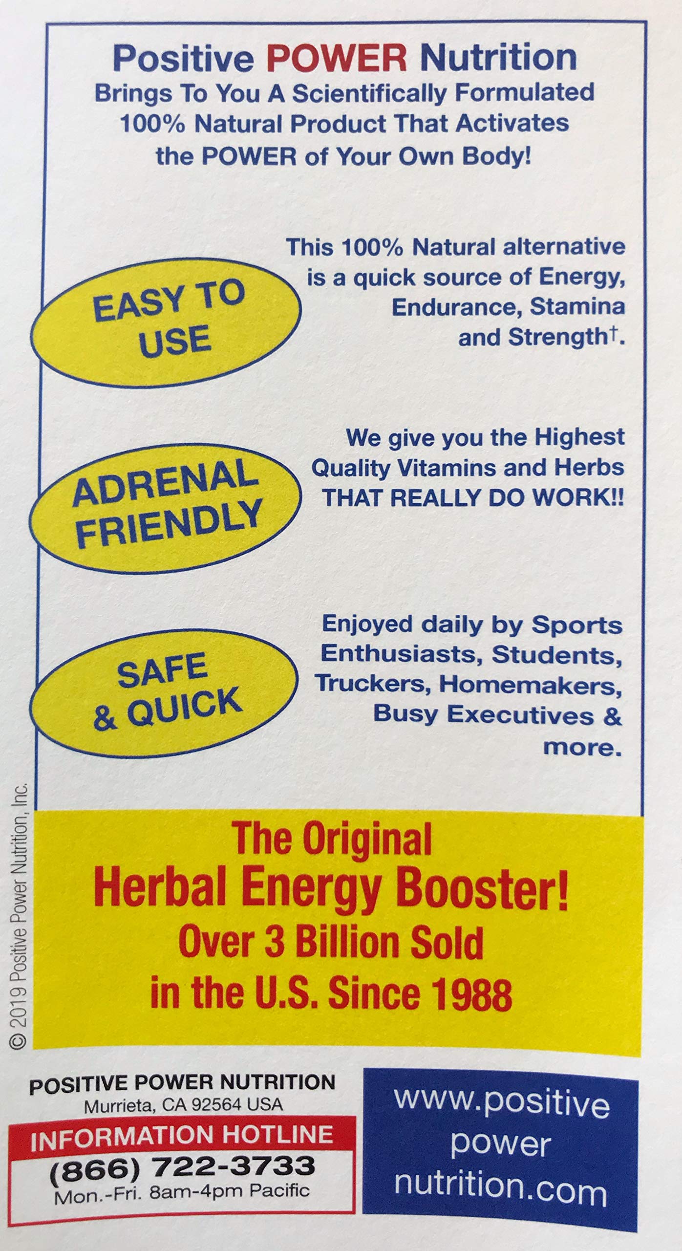 Positive Power Nutritionals Energy Booster Capsules, 4 Capsules