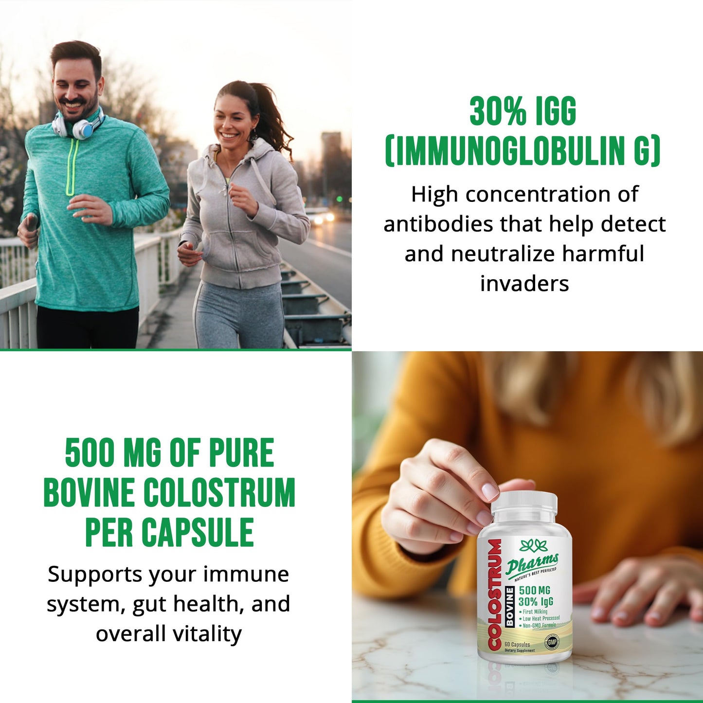 PHARMS Bovine Colostrum Capsules 60 Count
