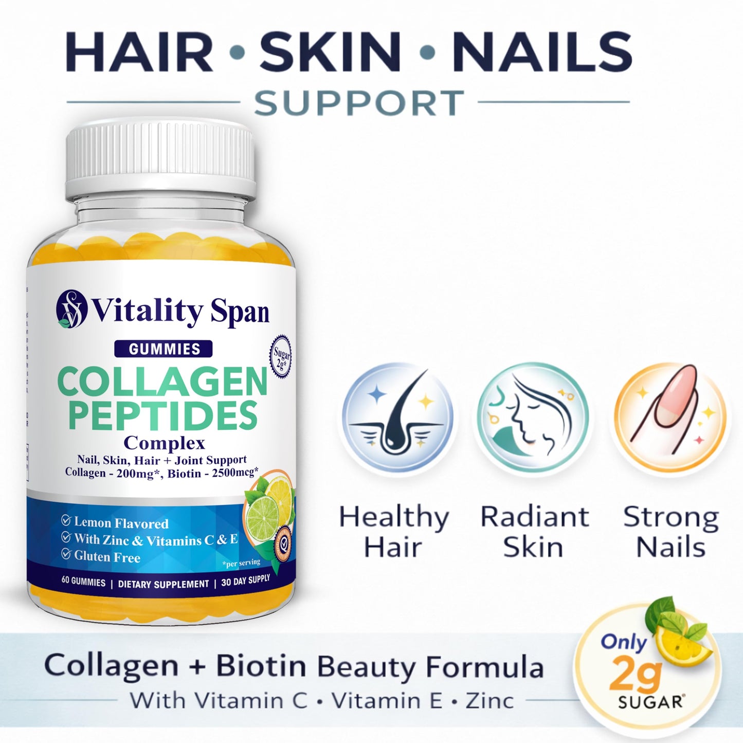 Vitality Span Collagen Gummies 60 Count