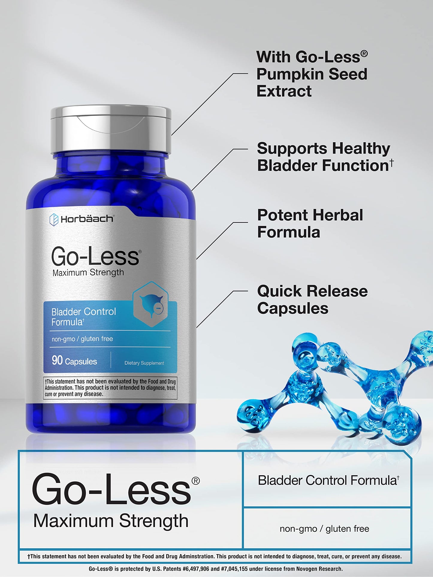 Horbäach Go Less Bladder Control Capsule, 90 Count