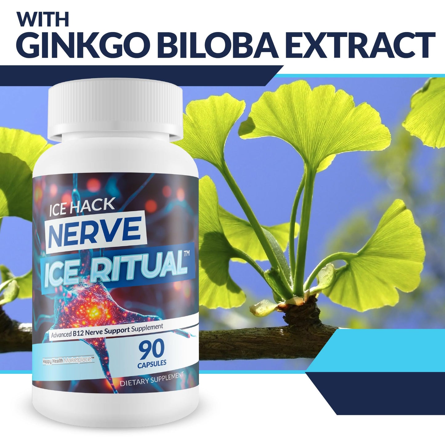 Happy Health Marketplace Vitamin B-Complex Nerve Support Capsule 90 Count