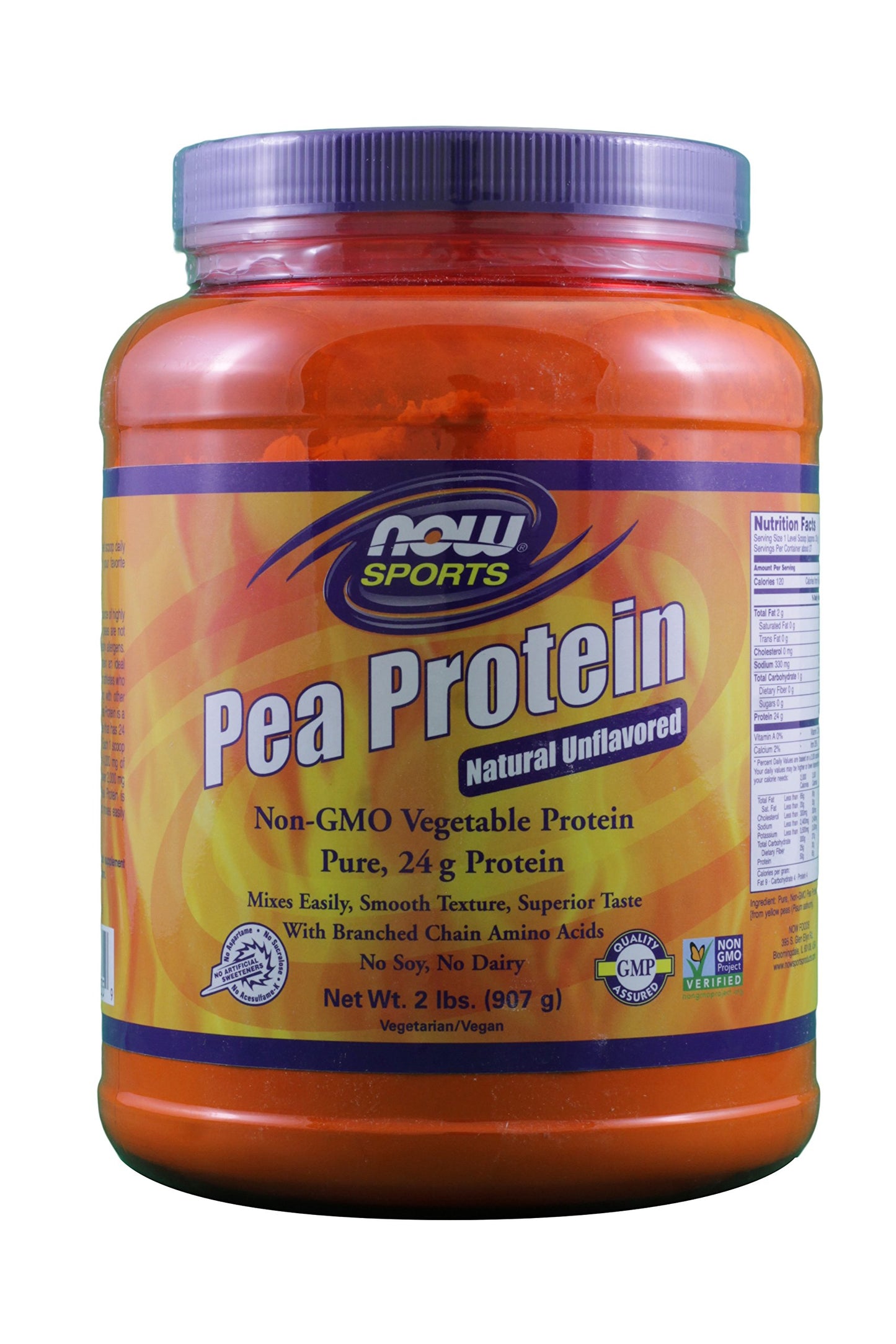 NOW Foods Pea Protein Unflavored Powder 64 Servings