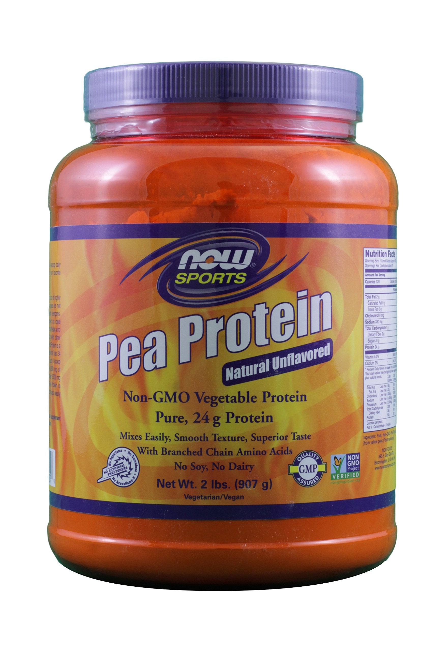NOW Foods Pea Protein Unflavored Powder 64 Servings