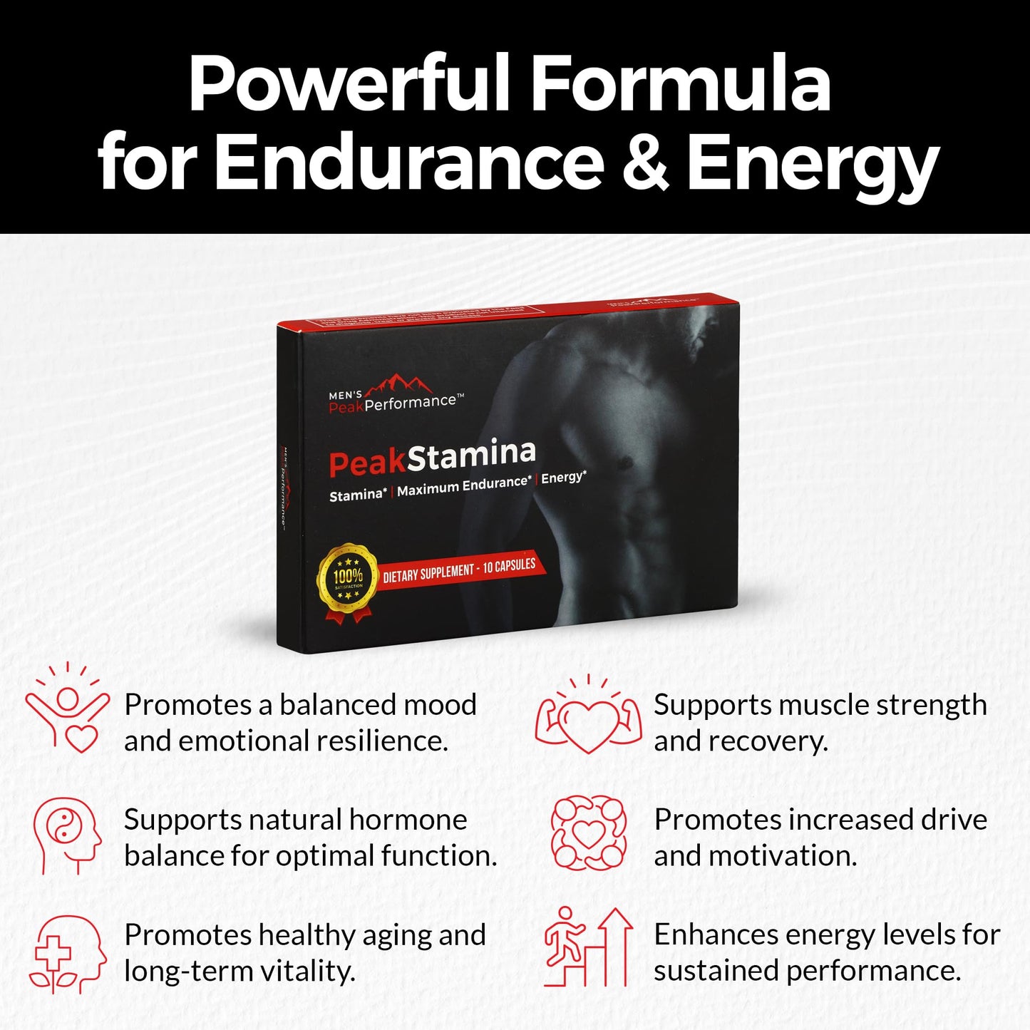 MEN'S PeakPerformance Male Maximizer Supplement Capsules 10 Count