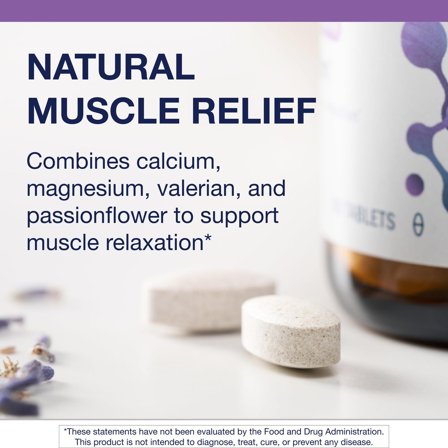 Metagenics MyoCalm Calcium & Magnesium Supplement for Muscle Relaxation with Passionflower & Valerian Root, Non-GMO, Gluten-Free & Vegetarian, 60 Tablets