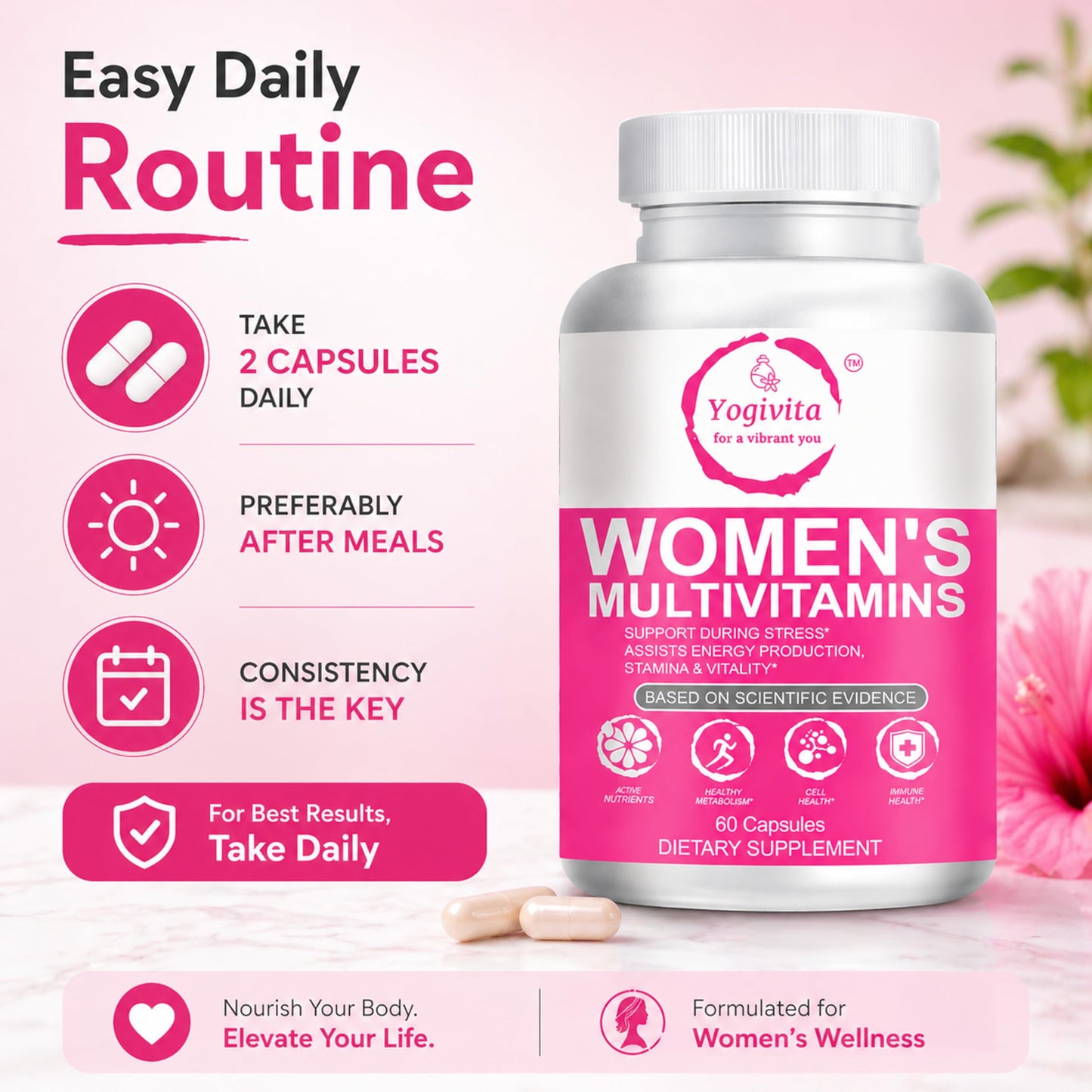 Yogivita Women’s Multivitamin Capsules, 60 Capsules