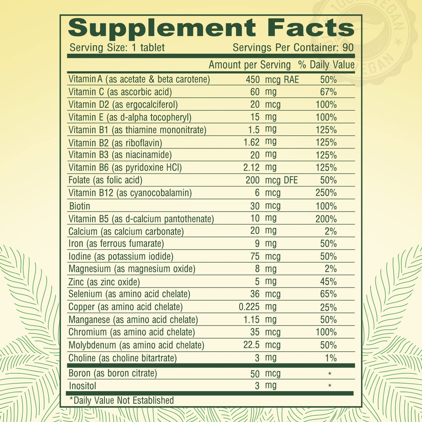 DEVA Tiny Tablets Vegan Multivitamin for Women & Men, 180 Tablets