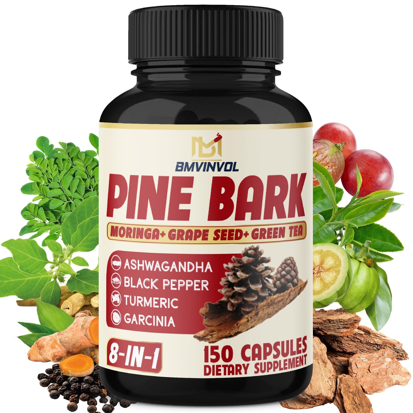 BMVINVOL Pine Bark Capsules 90 Count