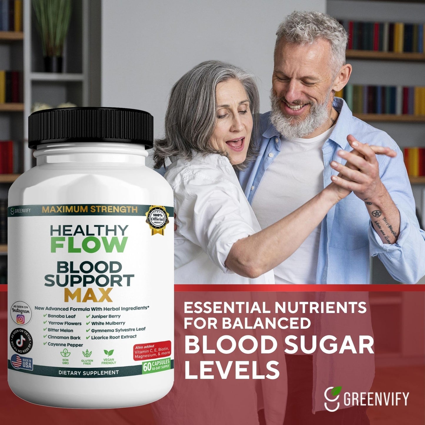 GREENVIFY Healthy Flow Blood Support Max Capsules 120