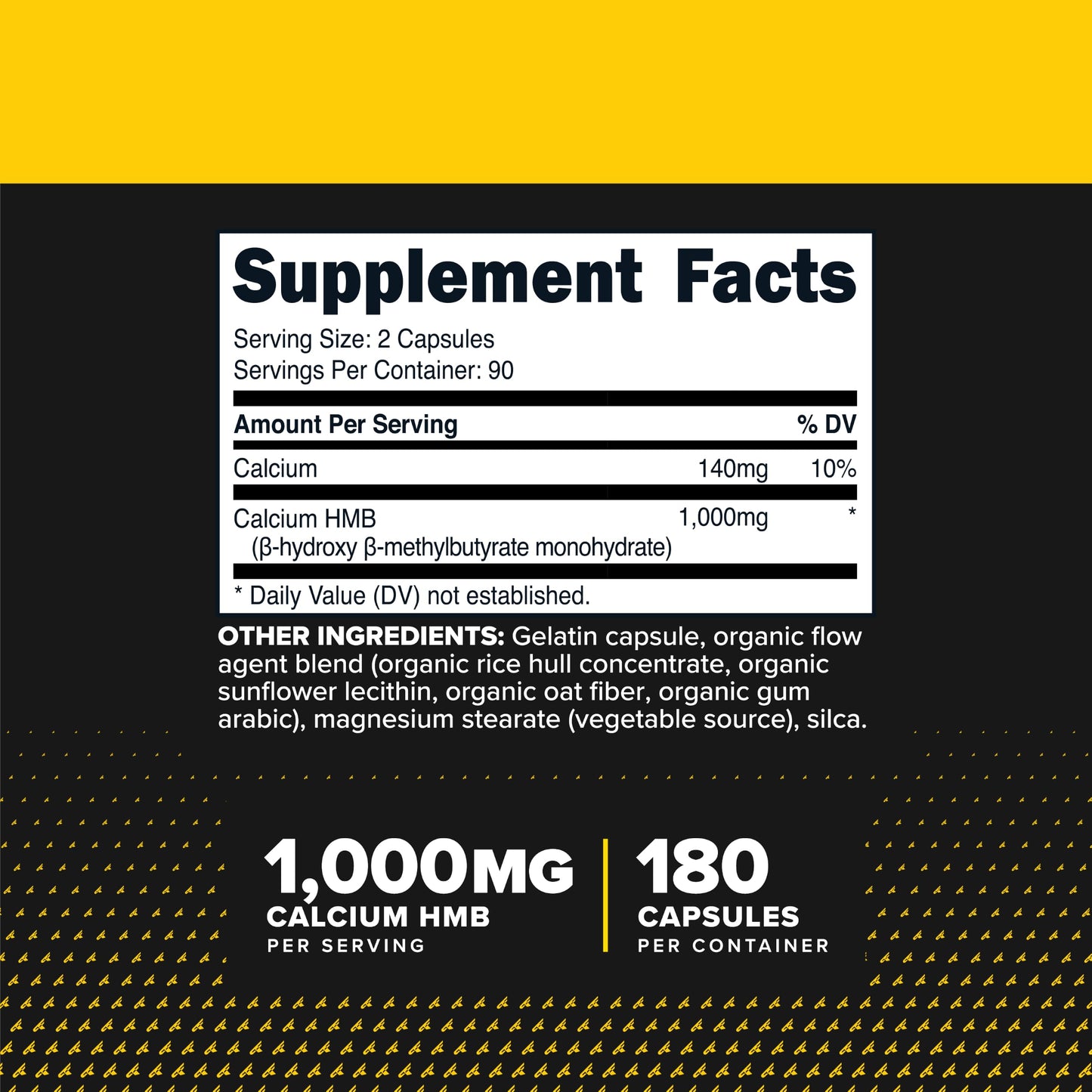 Primaforce HMB (Beta-Hydroxy Beta-Methylbutyrate) 1000mg, 180 Capsules