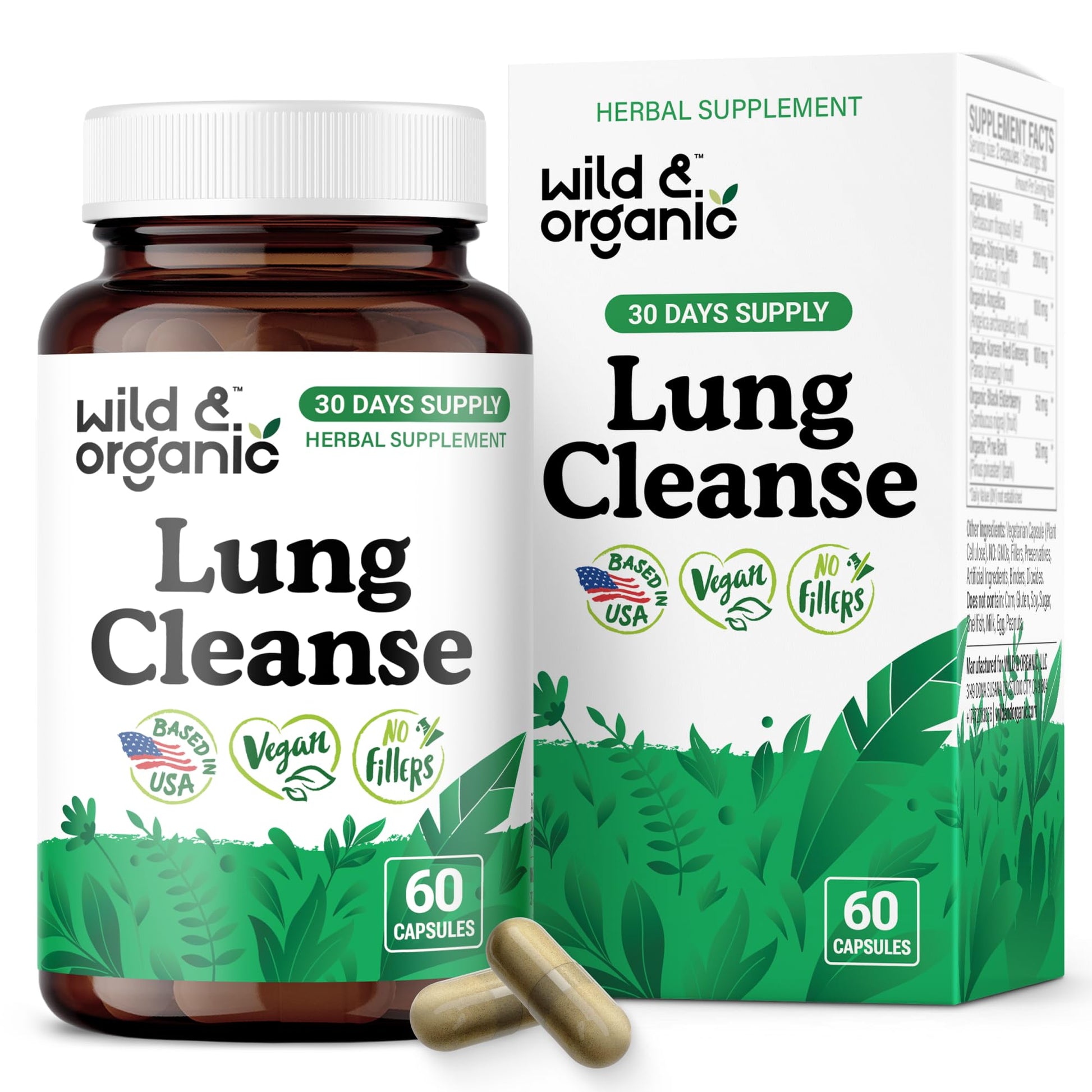 Wild & Organic Lung Cleanse Capsule, 60 Count