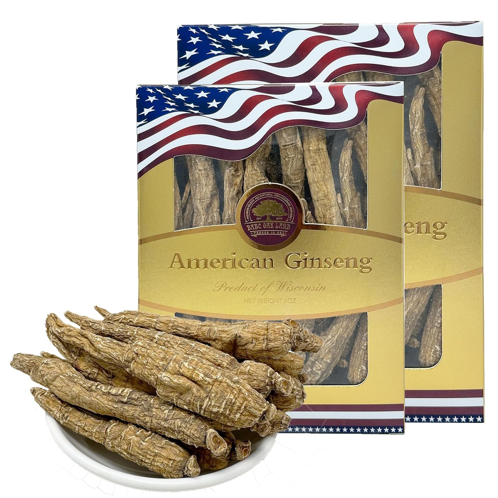 DABC OAK LAND Wisconsin American Ginseng Tablets 8 Count