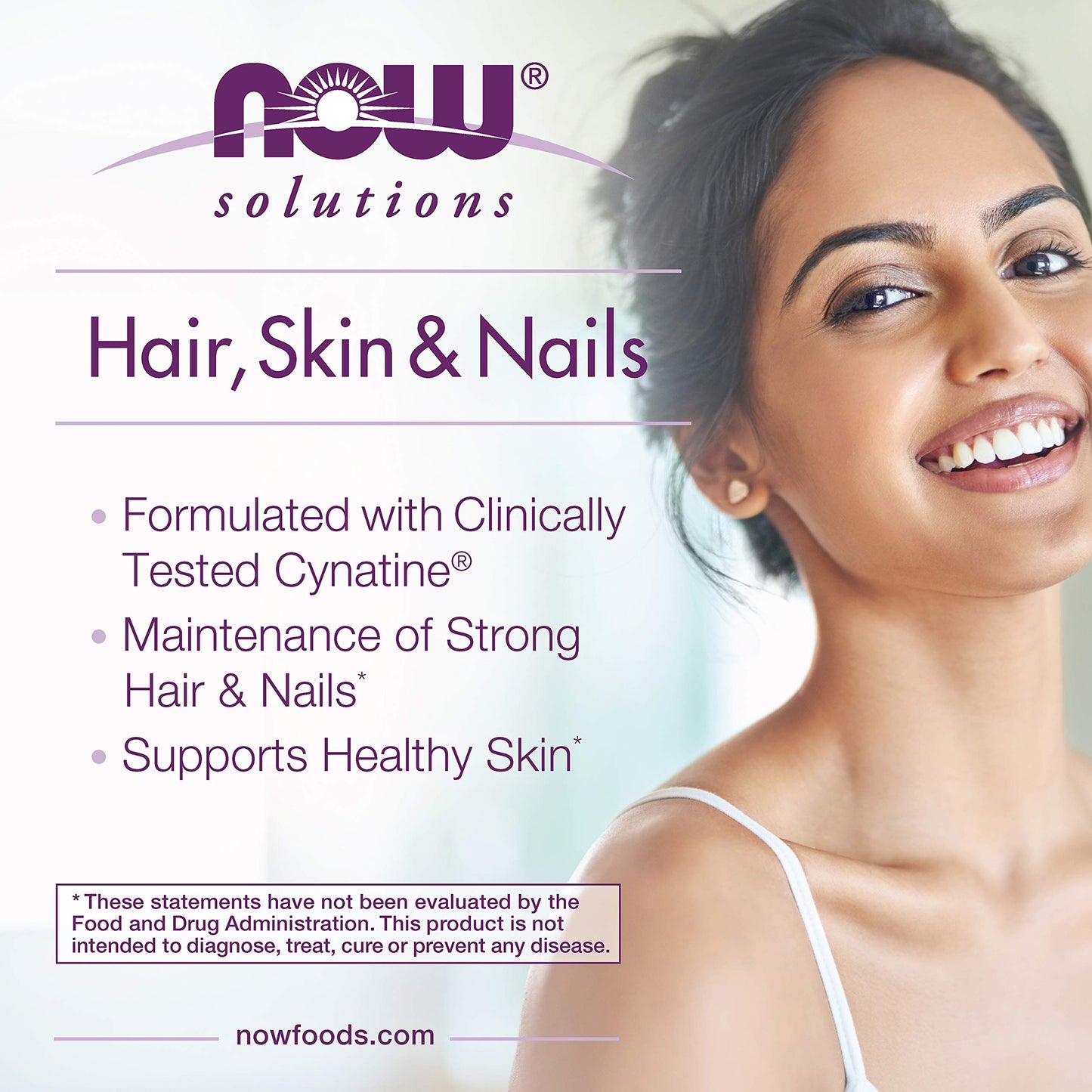 NOW Foods Hair, Skin and Nails Clinically Advanced with Cynatine 90 Veg Capsules