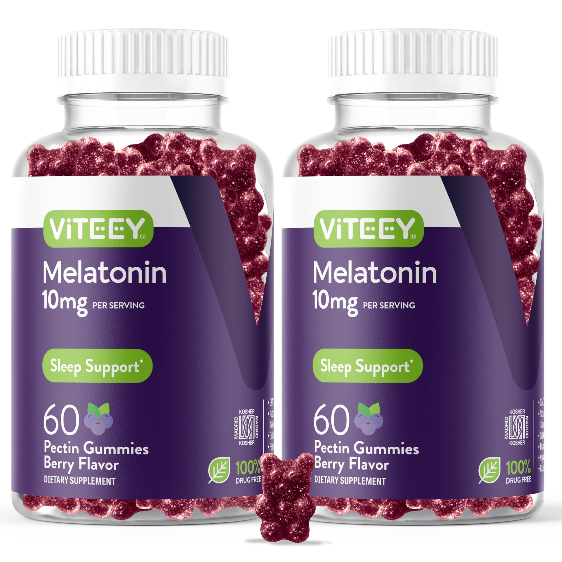 Viteey Melatonin Gummies 10mg 120 Count