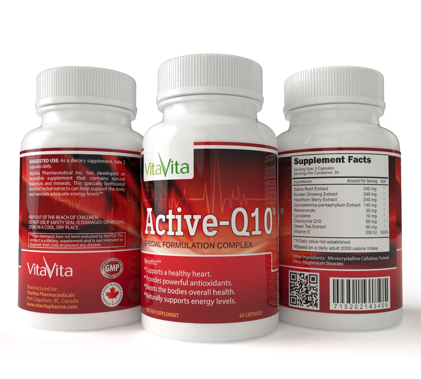 VitaVita Active-Q10 Capsule, 60 Capsules